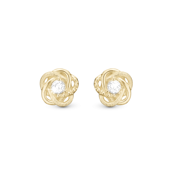 Christina Design - Knot, studs, goldpl silver