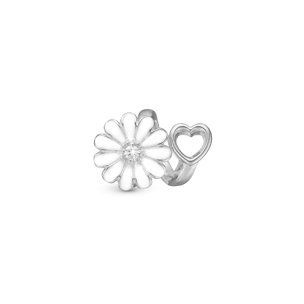 Marguerite Heart Labgrown diamond silver