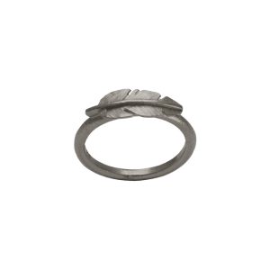 Heiring Fjer ring mini ox. sølv