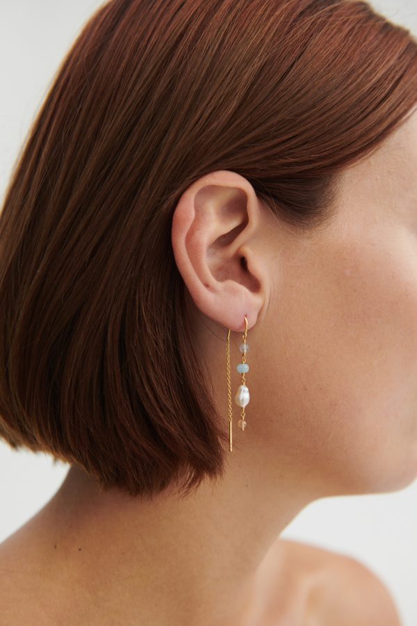 Pernille Corydon - Mellow Blue Earchains - Image 2