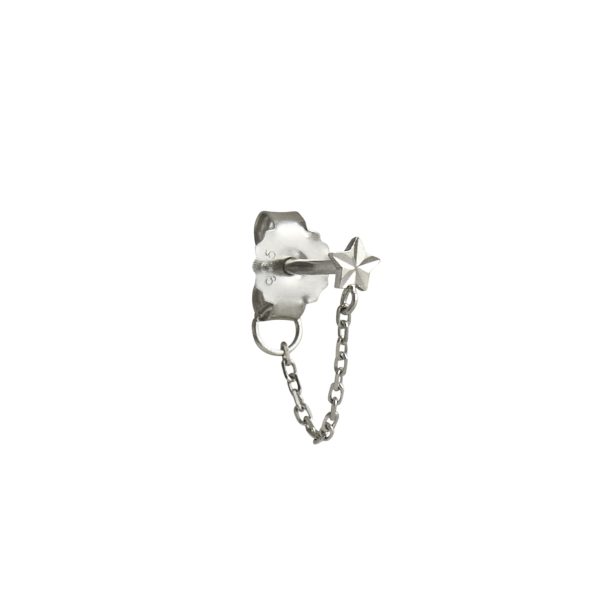 Stine A - Star Etoile with Chain Earring Silver